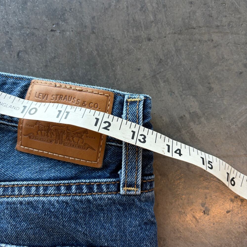 Vintage Y2k Levi's Quality Dark Wash Ribcage Wide Leg Baggy Pants Women'ts 25 - Picture 4 of 6